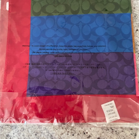 Colorblock Signature Silk Bandana from Coach - Picture 3 of 3